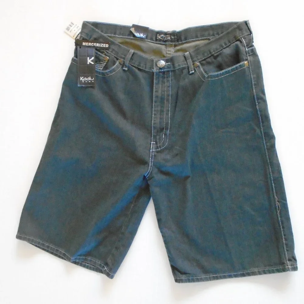 Kaalu Euro men's jeans shorts size 40. Black - Picture 2 of 5